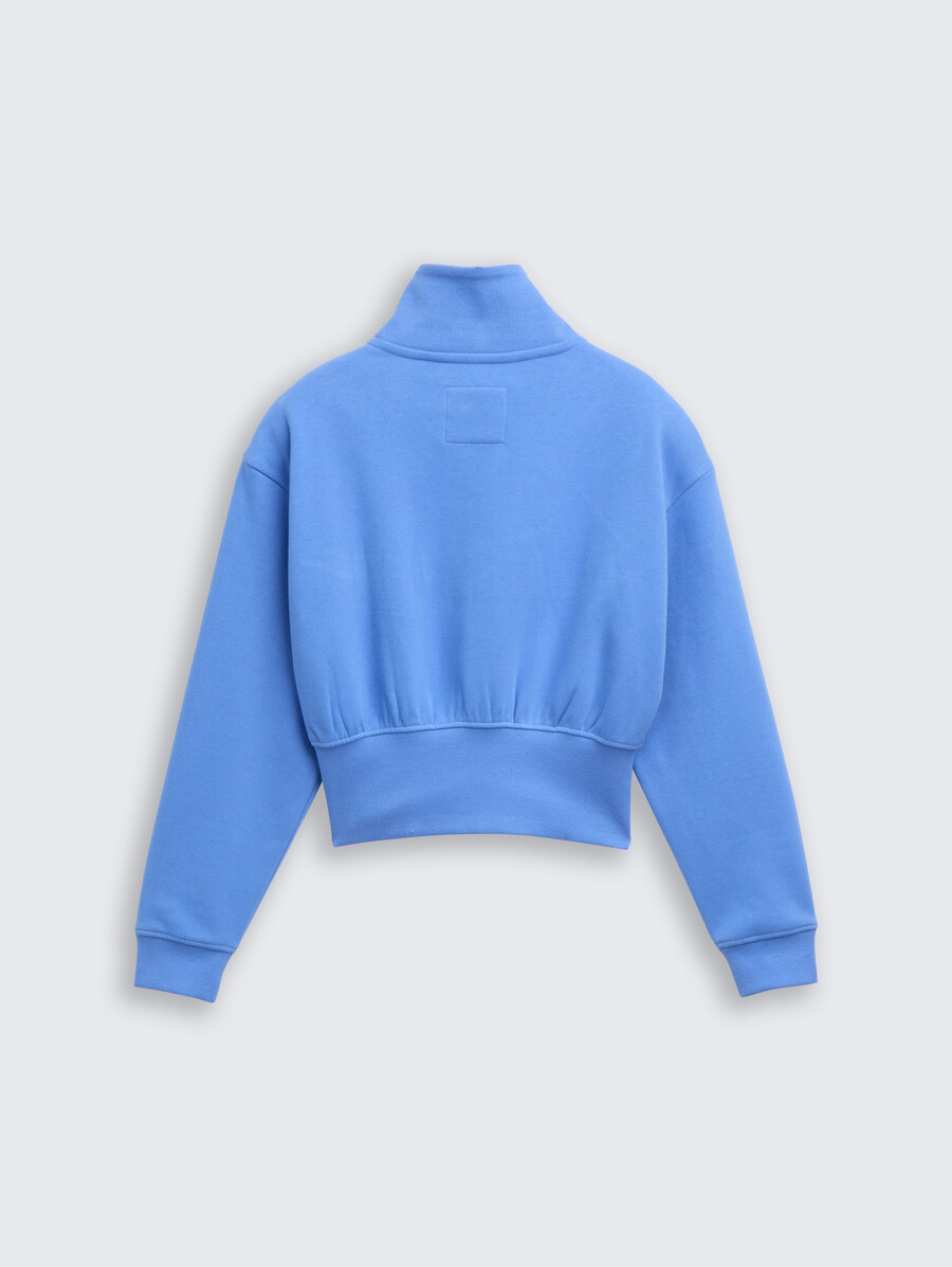 sudadera corta tipo troyer