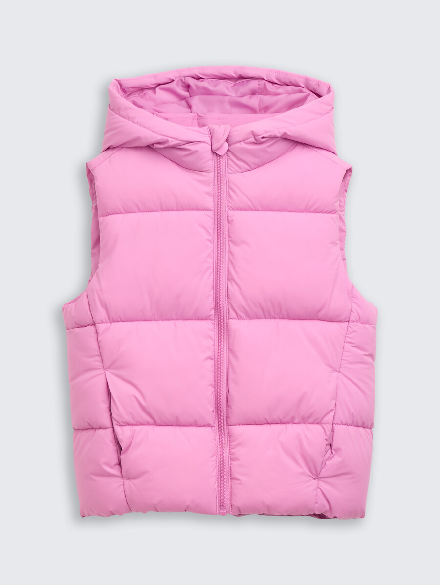 chaleco acolchado con capucha