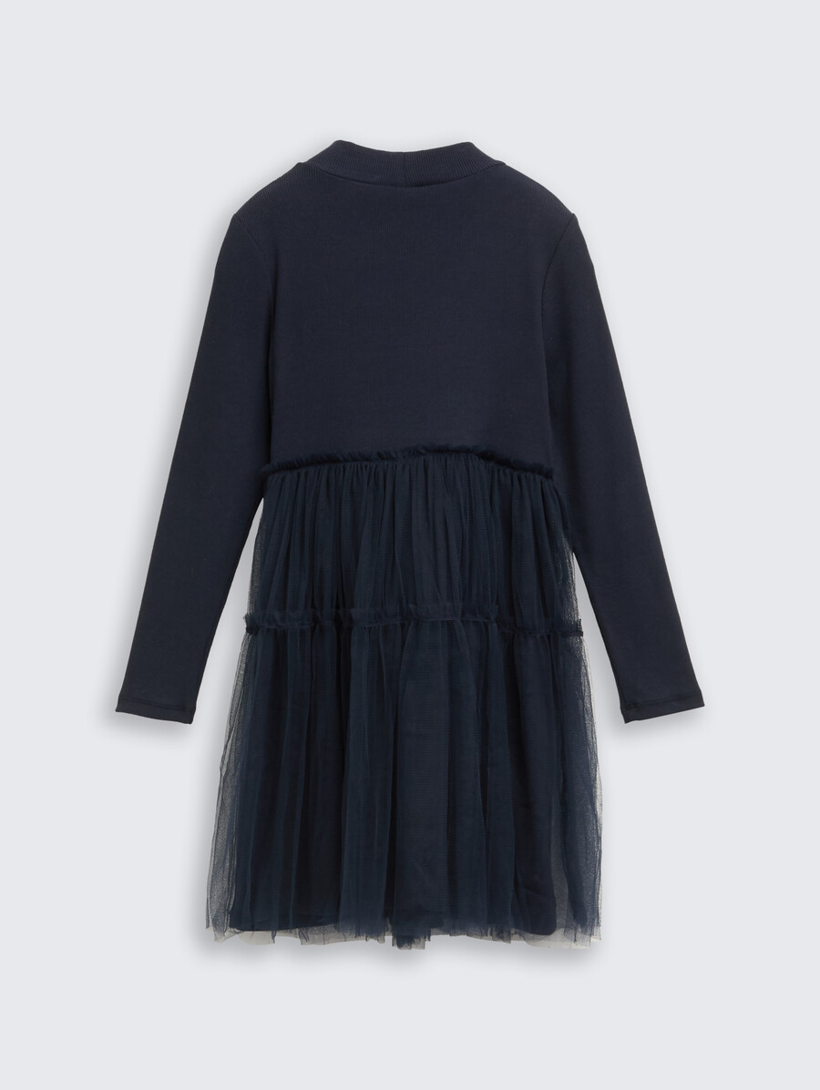 mini vestido con falda de tul