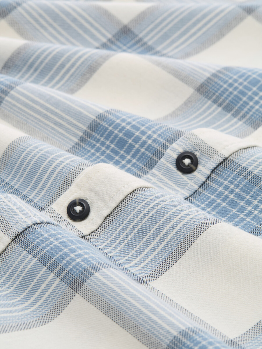 talla grande - camisa con estampado de cuadros