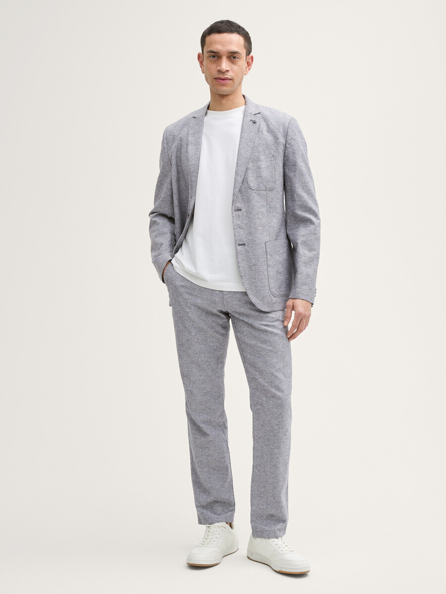 pantalón chino regular con contenido de lino
