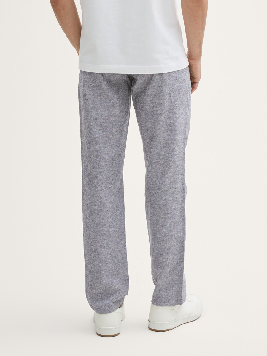 pantalón chino regular con contenido de lino