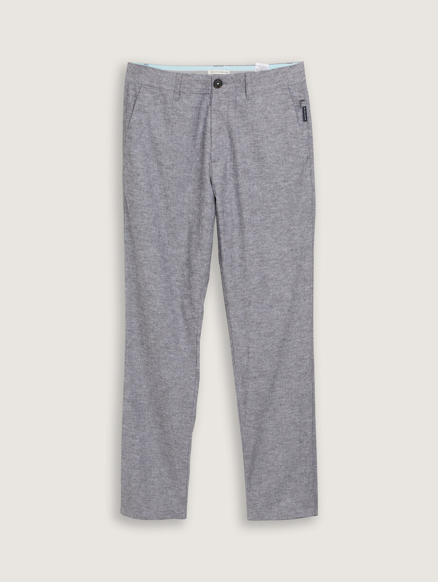 pantalón chino regular con contenido de lino