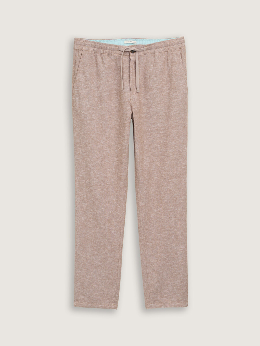 pantalón chino regular con contenido de lino