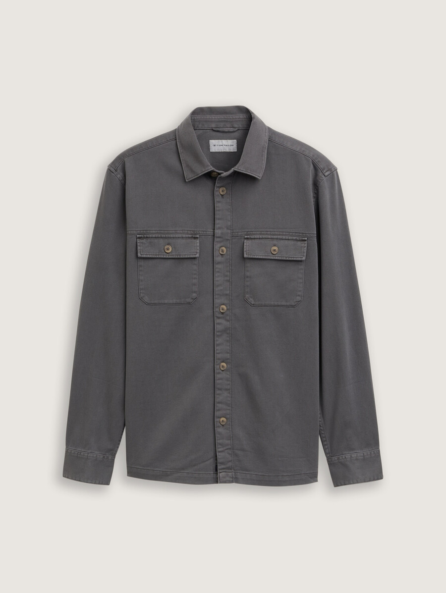 sobrecamisa de sarga de algodón