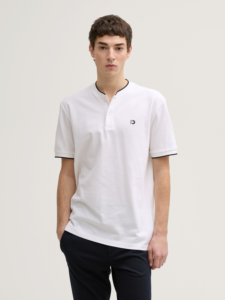 camisa polo con cuello bomber
