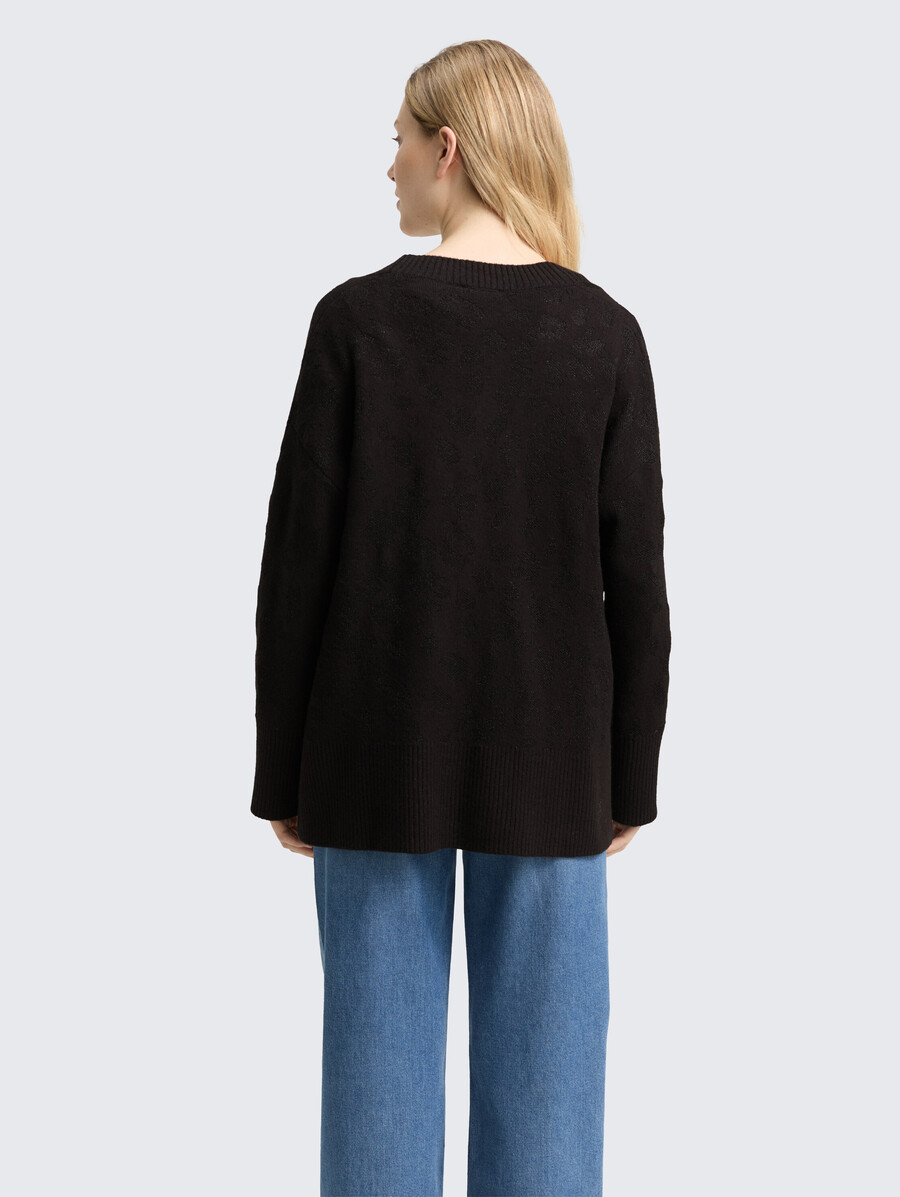 cárdigan oversize con efecto brillo