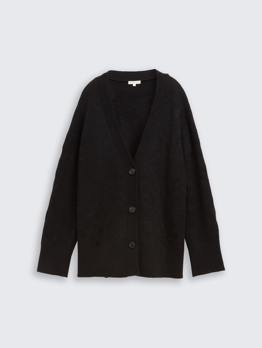 cárdigan oversize con efecto brillo