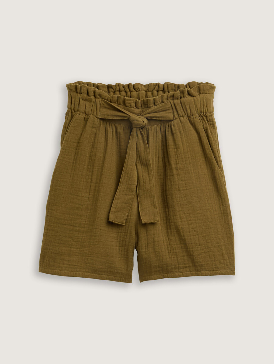 pantalones cortos relajados de muselina