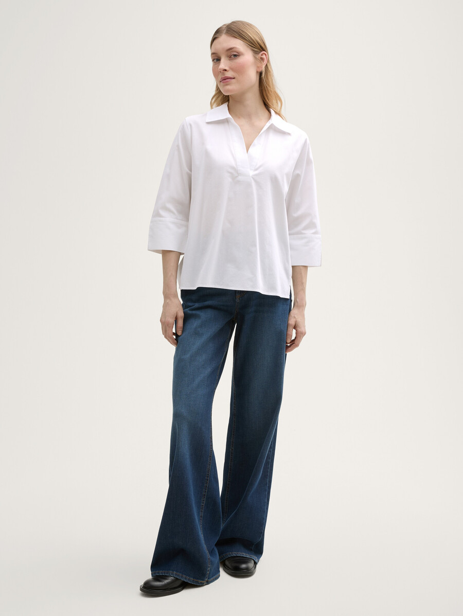 blusa holgada con cuello