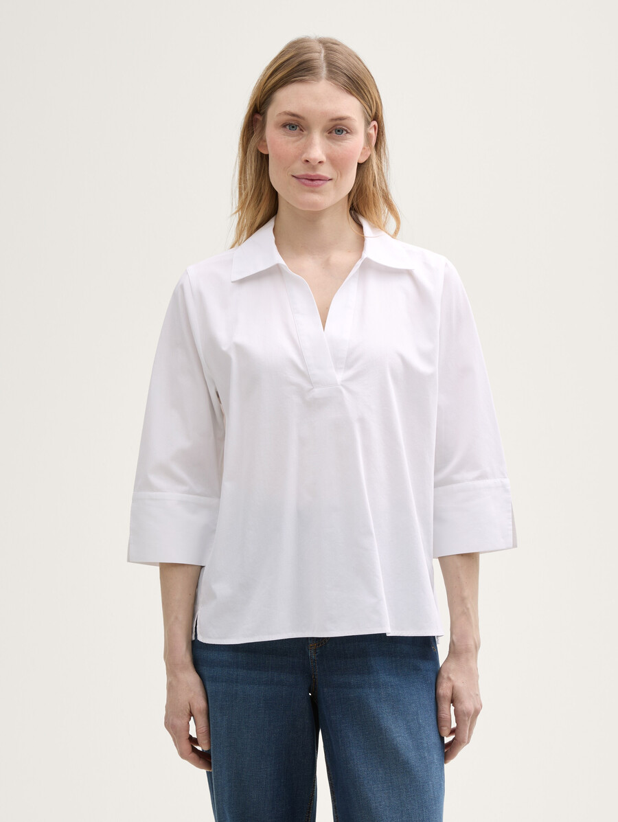 blusa holgada con cuello