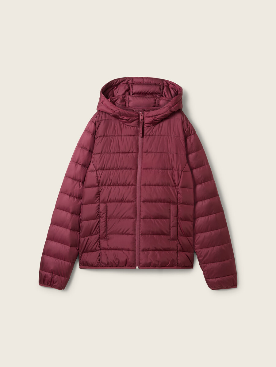 chaqueta acolchada ligera con capucha