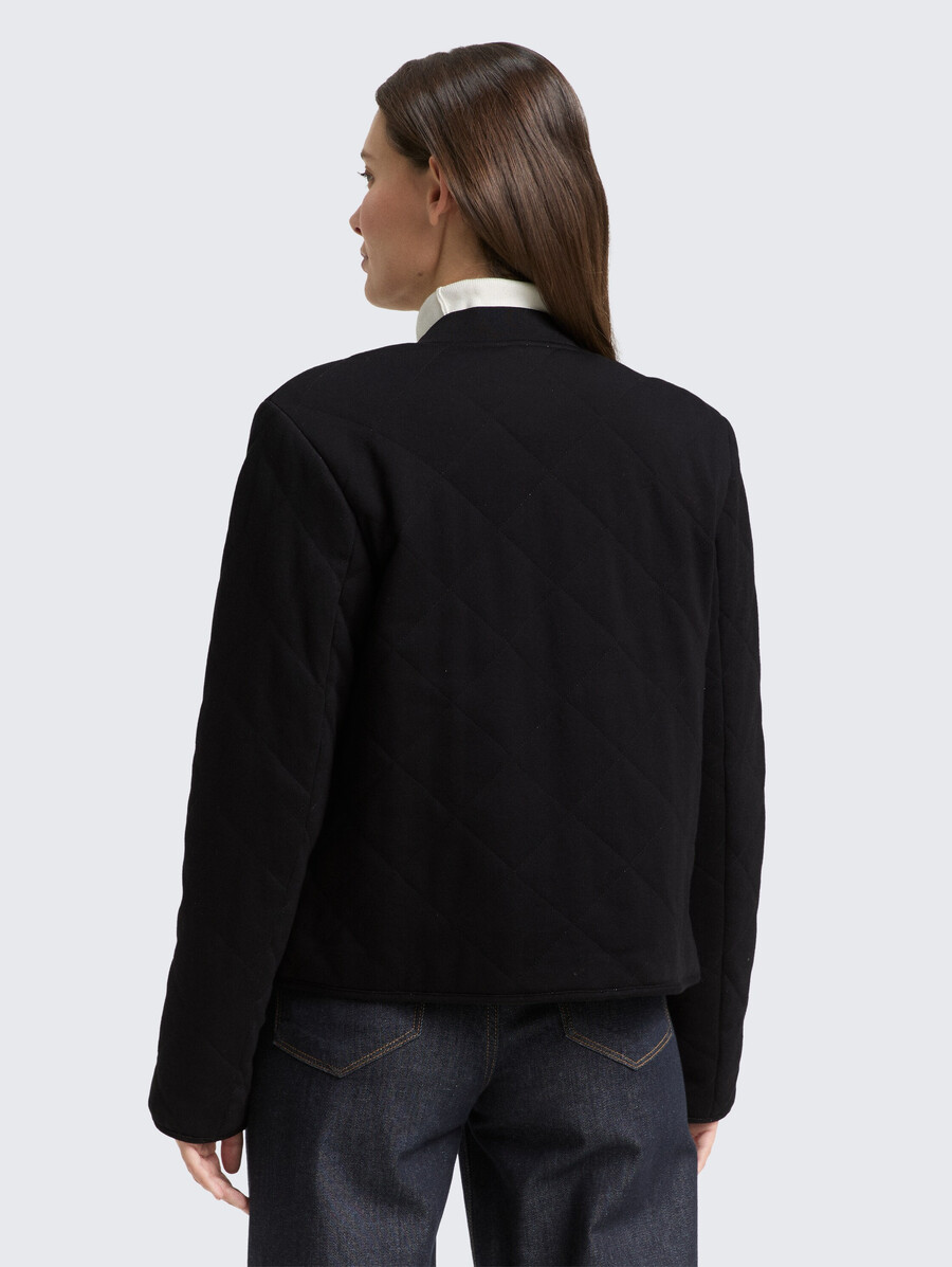 chaqueta acolchada con efecto brillo