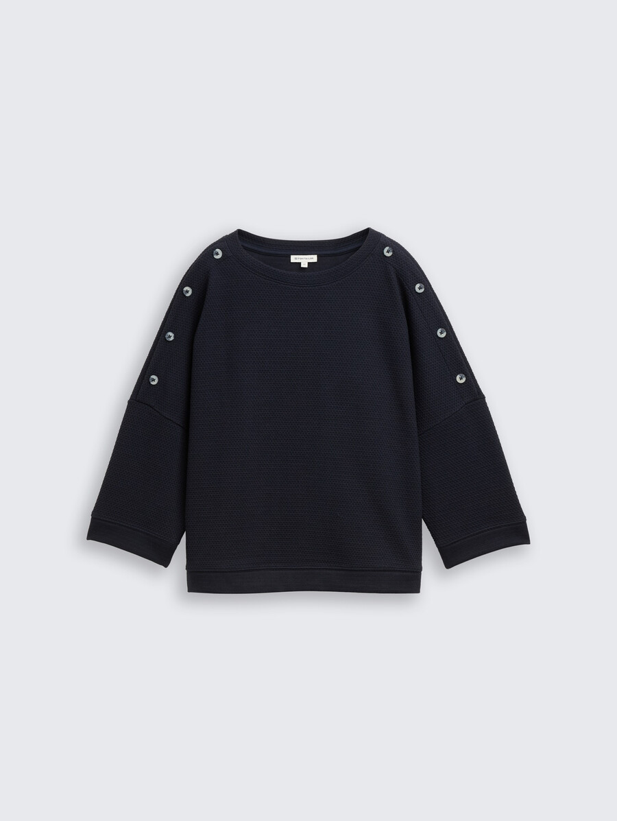sudadera con detalles de botones