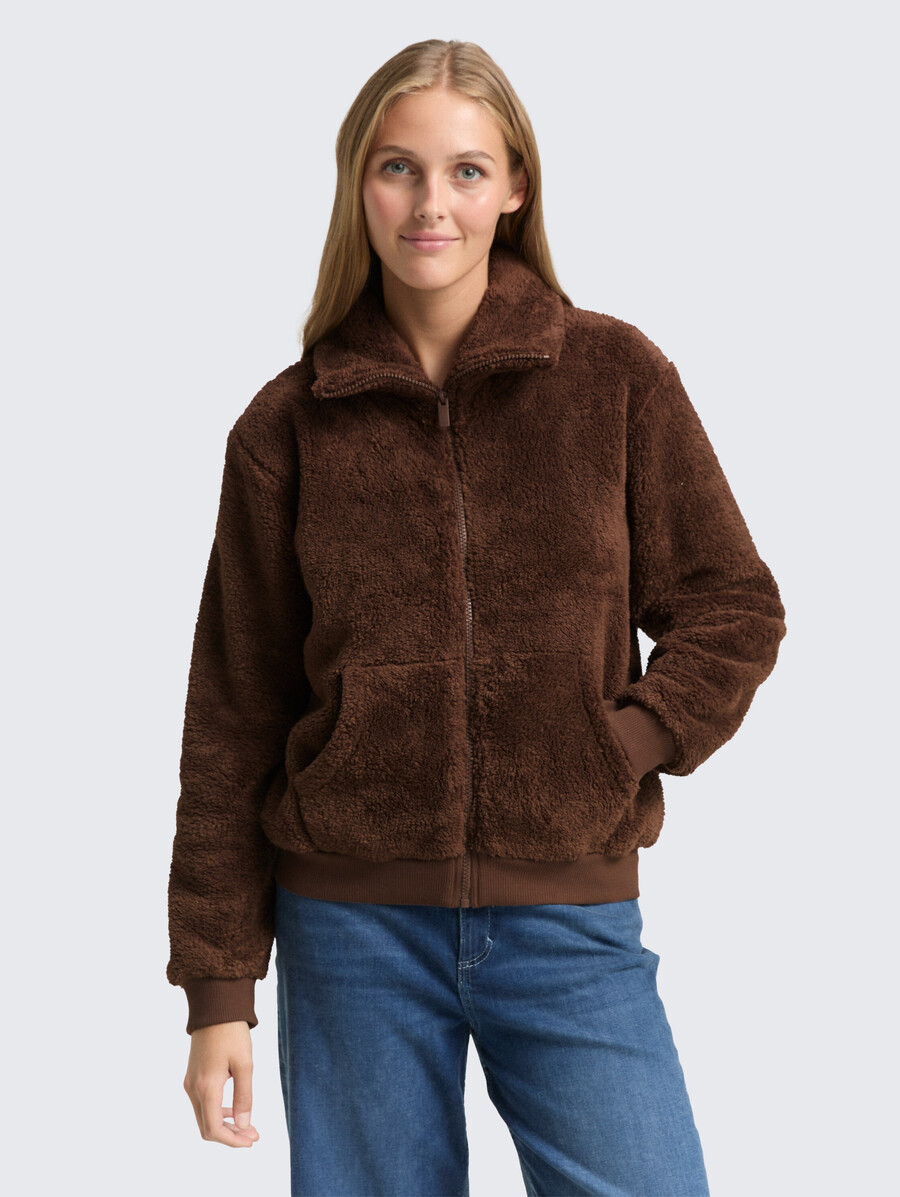 chaqueta deportiva de peluche